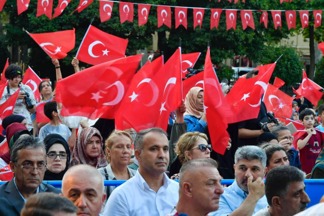 15 Temmuz Destanının 7. Yıl Dönümü Kutlamaları Saraçhane Parkı'nda Yapıldı