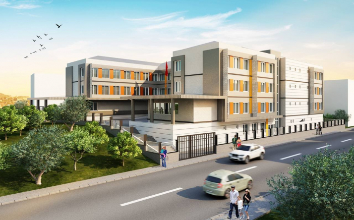 Başkan Turan, Seyyid Ömer Anadolu Lisesi İnşaatında İncelemelerde Bulundu