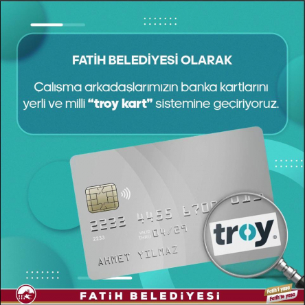 Fatih Belediyesi Artık Ödeme Yöntemi Olarak TROY'u Kullanıyor