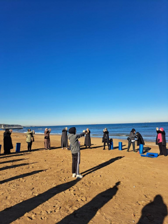 Gençlik ve Spor Birimi Kilyos Sahili'nde Yürüyüş ve Egzersiz Etkinliği Düzenledi