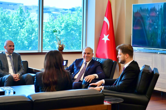 Kardeş Şehrimiz Bosna Hersek Stari Grad Belediye Başkanı Sn. Irfan Čengić ve Heyetinden Başkan Turan'a Ziyaret