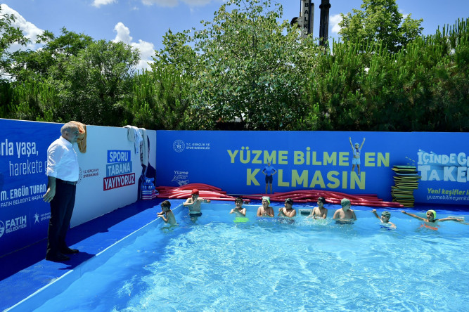 Başkan Turan, Yaz Spor Okullarımızda Eğitim Gören Öğrencilerimiz ile Buluştu