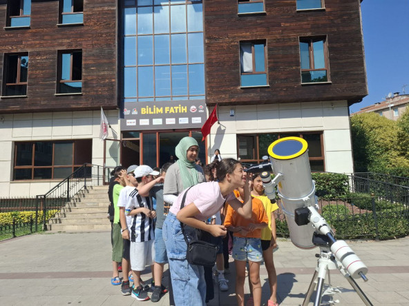 Bilim Fatih'te Öğrencilerimiz İçin Hem Keyifli Hem Öğretici Güneş Gözlemi