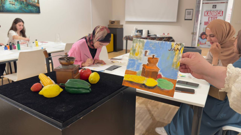 Kadırga Sanat Galerileri'nde “Tuvalde Natürmort” Atölyesi Sanatseverleri Ağırladı