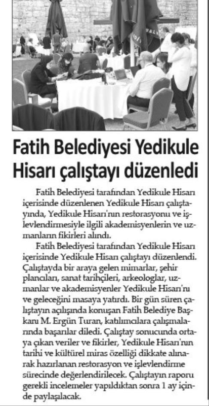 Fatih Belediyesi Yedikule Hisarı Çalıştayı Düzenledi