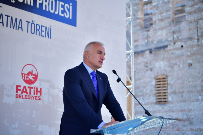 Bakan Ersoy ve Başkan Turan'ın Katılımıyla Tarihî Unkapanı Değirmeni'nin Temel Atma Töreni Gerçekleştirildi