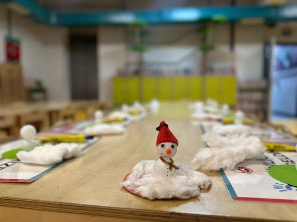 Kariye Çocuk Kütüphanemizde Hem Eğlenceli Hem Öğretici Kardan Adam Atölyesi