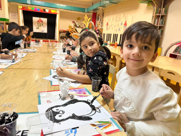 Kariye Çocuk Kütüphanesi'nde Çocuklarımız İçin Pofuduk Boyama Çalışması
