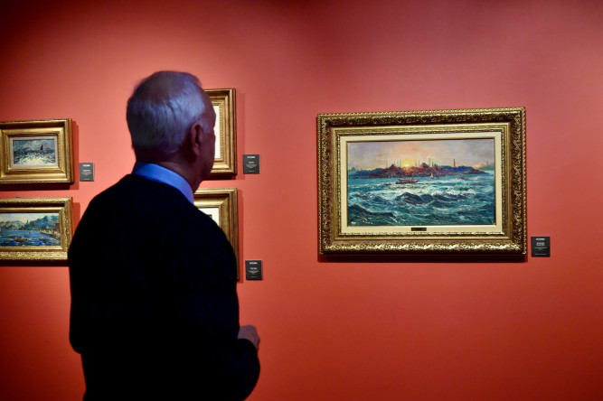 Safİstanbul Sergimize Anlamlı Ziyaret: Başkan Turan, İbrahim Safi'nin Ailesinden Elşad Safi'yi Nusret Çolpan Sanat Galerisi'nde Ağırladı