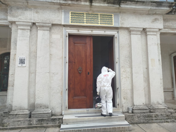 Cami ve Türbelerde Temizlik ve Vektörle Mücadele Çalışmalarımız Devam Ediyor