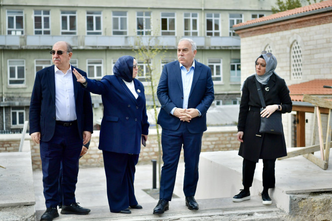 Başkan Turan, İbrahim Paşa Sıbyan Mektebi'nde Devam Eden Restorasyon Çalışmalarını Yerinde İnceledi