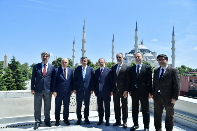 Cumhurbaşkanı Yardımcımız Sayın Cevdet Yılmaz ve Başkan Turan, TİBTÜ Rektörü Prof. Dr. Mehmet Görmez'i Ziyaret Etti