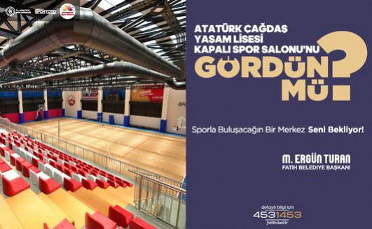 Atatürk çağdaş yaşam lisesi kapalı spor salonu
