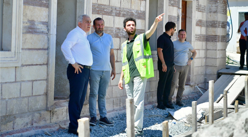 Başkan Turan, Muid Ahmed Efendi Medresesi nde Devam Eden İhya Çalışmalarını Yerinde İnceledi