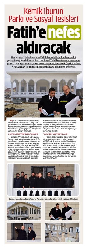 Kemikliburun Parkı ve Sosyal Tesisleri Fatih e nefes aldıracak Kemikliburun Parkı ve Sosyal Tesisleri Fatih e nefes aldıracak