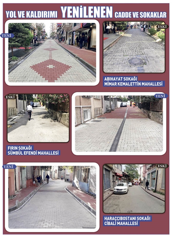 Yenilenen Cadde ve Sokaklar