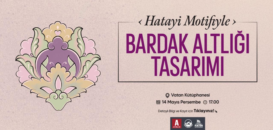 Hatayi Motifiyle Bardak Altlığı Tasarımı