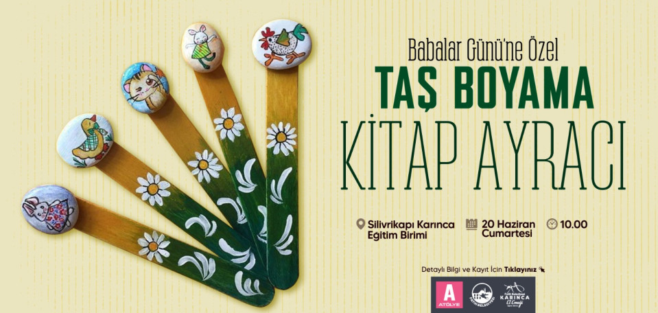Taş Boyama Kitap Ayracı 