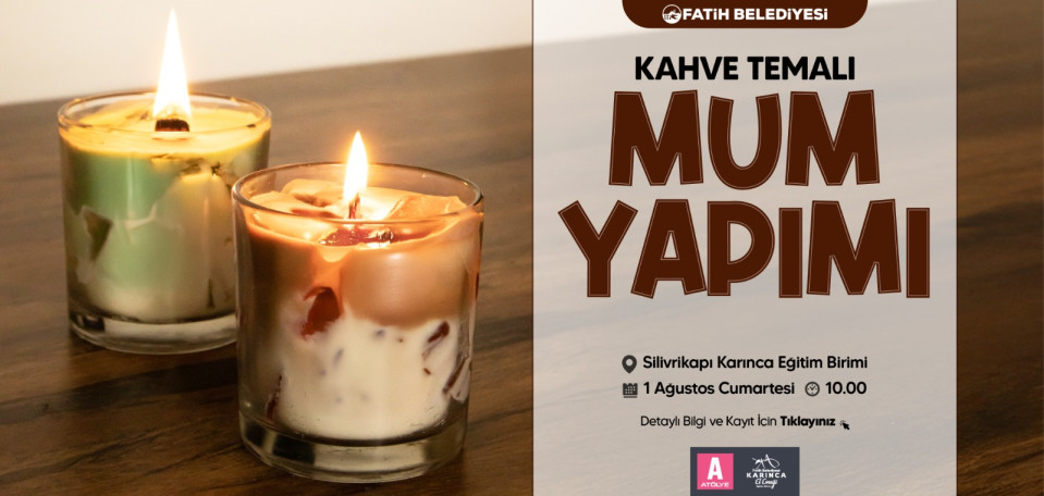 Kahve Temalı Mum Yapımı