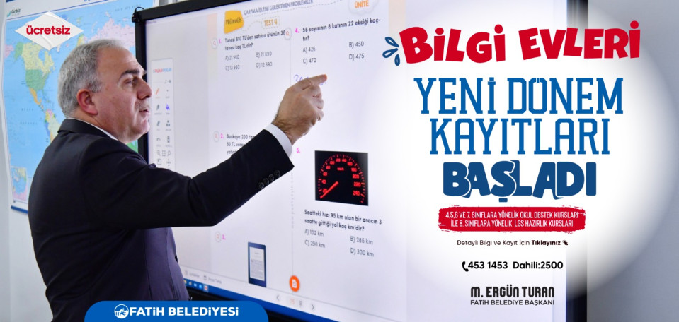 Bilgi Evleri Kayıtları Başladı Bilgi Evleri Kayıtları Başladı