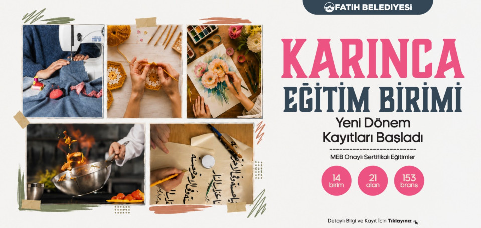 Karınca Yeni Dönem Kayıtları Karınca Yeni Dönem Kayıtları