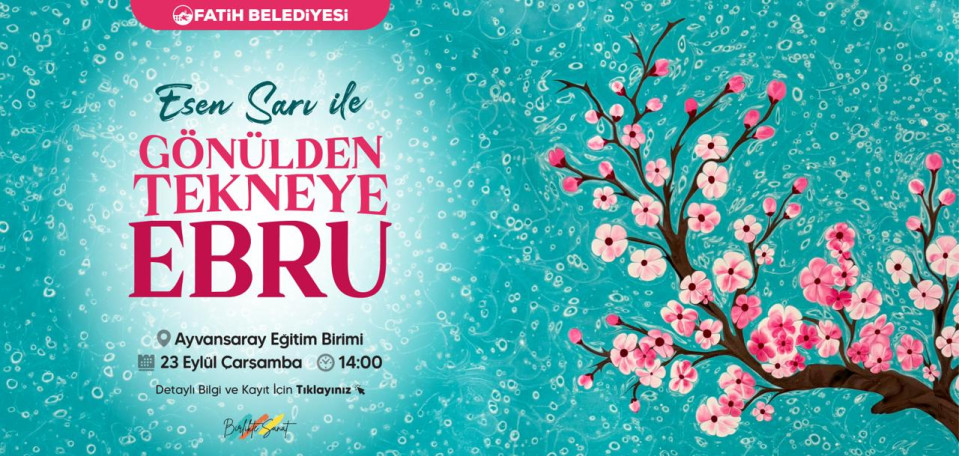 Esen Sarı ile Gönülden Tekneye Ebru Atölyesi 